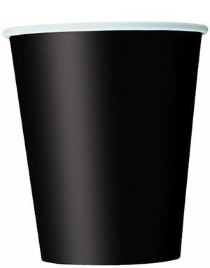 14 st Svarta Pappmuggar 270 ml