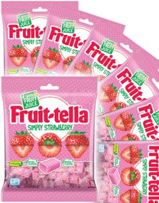 12 stk Poser med Fruit-tella Strawberry Mix - 1620 gram