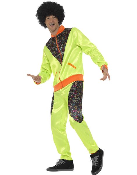 80-tals Neongrön Grilldress Kostym