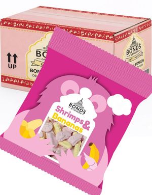 20 stk Shrimps and Bananas - Bonds of London - Hel Eske 1 kg (UK)