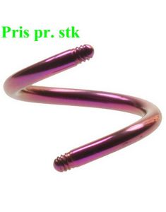Lila Curved Stång i Titan till 1,2 mm Kula