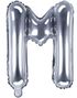 Silverfärgade Bokstavsballonger A-Z - 35 cm