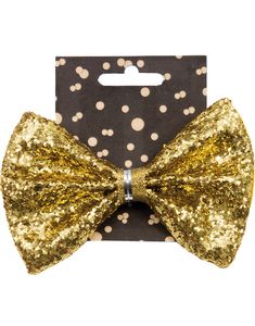 Guldfärgad Fluga med Glitter