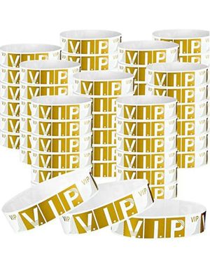 100 st Festivalarmband / Entréarmband - VIP Guld