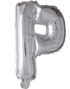 JUMBO Silverfärgade Bokstavsballonger A-Z - 102 cm