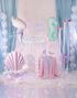 Stor Rosa Havfrue Skjell Folieballong 96x80 cm