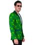 Grønn Saint Patrick's Dressjakke med Trekløver Motiver til Herre - X-Large