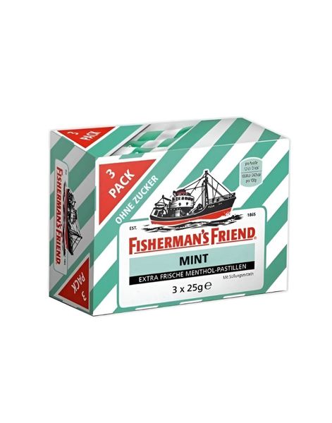 3-pack Fisherman's Friend Original med Smak av Mint 75 gram