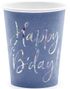 6 stk Blå Pappkrus 220 ml - Happy B'day