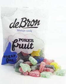 deBron Sugarfree Poker Fruit - Sukkerfritt Vingummi med Frutksmak 90 g