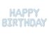 Blå Happy Birthday Folieballong - Banner 340x35cm 