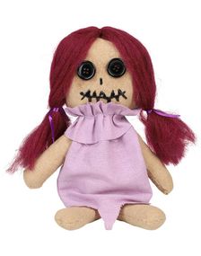 Skummel Smilende Filledukke Dekorasjon med Bevegelse og Lyd 25 cm