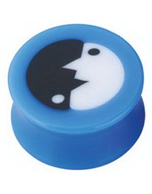 Modern Yin Yang - Blå Akryl Plugg