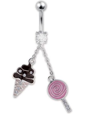 Ice Cream Navelpiercing - Brun