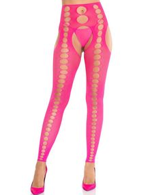 Sømløs, ugjennomsiktig suspender-tights – rosa