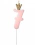 Tallet 7 - Rosa Kakelys med Gullkrone 9,5 cm
