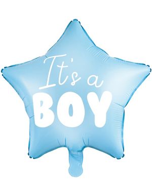 Its a Boy - Blå Stjärnformad Folieballong 48 cm