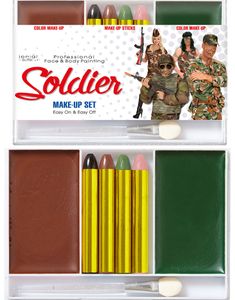 Soldat / Militär Sminkset 7 Delar