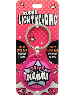 Super Mom - Nyckelring med ljus