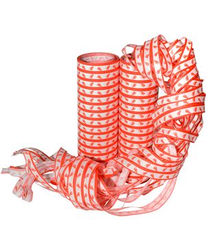 2 stk Röda och Vita Serpentinrullar - Kräftskiva