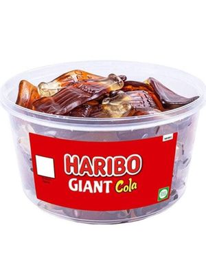 Haribo Giant Cola - Box med stora vingummi Cola-flaskor 720 gram