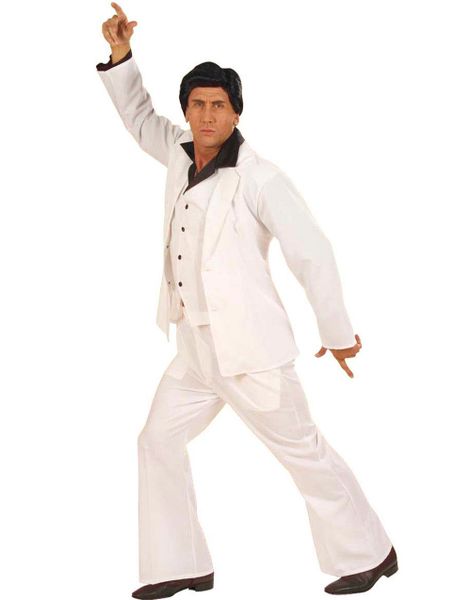 Vit Saturday Night Fever Inspirerad - Kostym