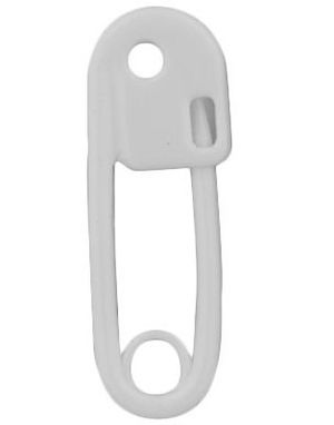 Säkerhetsnål 1.6 mm - Vit Öronpiercing