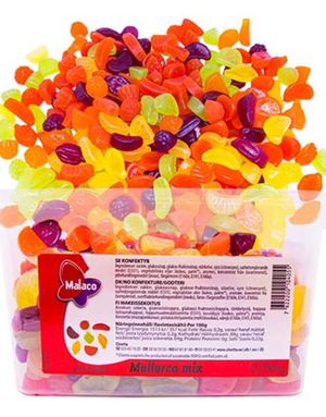 2 kg Sugarfree Fruit Mix - Sukkerfrie Vingummifrukter