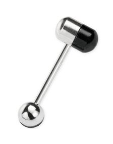 Pill Black/Silver - Tungpiercing