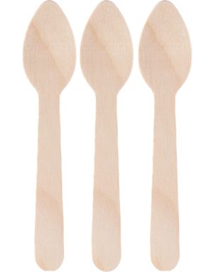 100 st Miljövänliga träskedar 11 cm