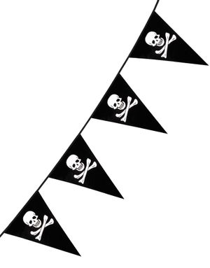 6 Meter Piratbanner med Vimplar - Pirates of the Seven Seas