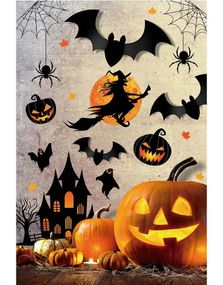 Forskjellige Halloween Klistremerker Veggdekorasjon 70x80 cm