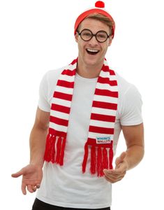 Where’s Wally? Kostymset med Hatt, Scarf och Solglasögon
