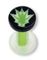 Green Weed - Vit & Svart Piercing Plugg