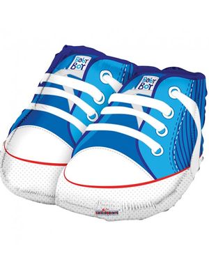 Blå Babysko - Folieballong 46 cm