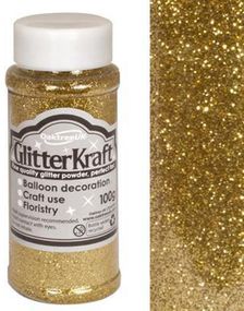 Guldfärgat Hobbyglitter 100 gram