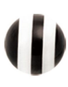 Striped Ball - Svart och Vit Akrylkula