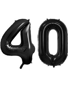 40 års ballonger - 86 cm svarta