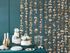 Gullfolierte Blomster Backdrop/Bakgrunn - 100 x 210 cm