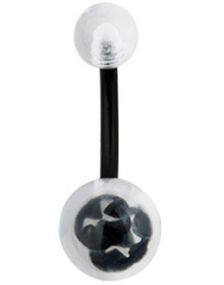 Cross Svart Navelpiercing