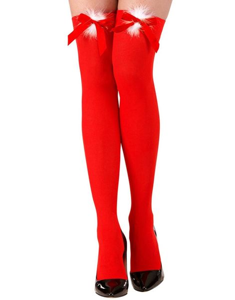 Miss Santa Babe - Röda Strumpor med Pynt