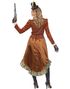 Stilig Steampunk Dräkt med Handskar och Minihatt