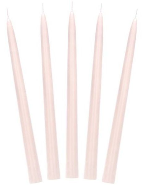 10 stk myk Fersken Kronelys 24 cm