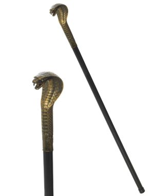 Guldfärgad Ormstav / Käpp - 93 cm Maskeradtillbehör