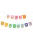Pastellfarget Happy Birthday Girlander 163x12 cm