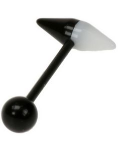 Spike Pill - Svart och Vit Tungpiercing