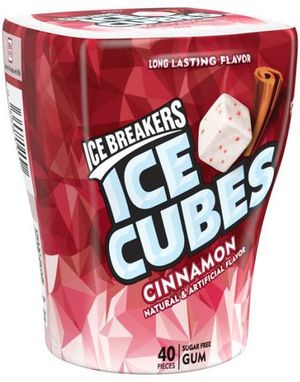 Ice Breakers Ice Cubes Cinnamon - Fyrkantigt Tuggummi med Kanel Smak (USA Import) 92 g