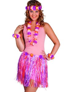 Hawaiiset 5 Delar i Rosa, Orange, Lila och Gult