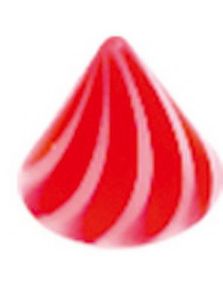 Candy Spike Red - 4 mm Akrylkula till 1,2 mm stång