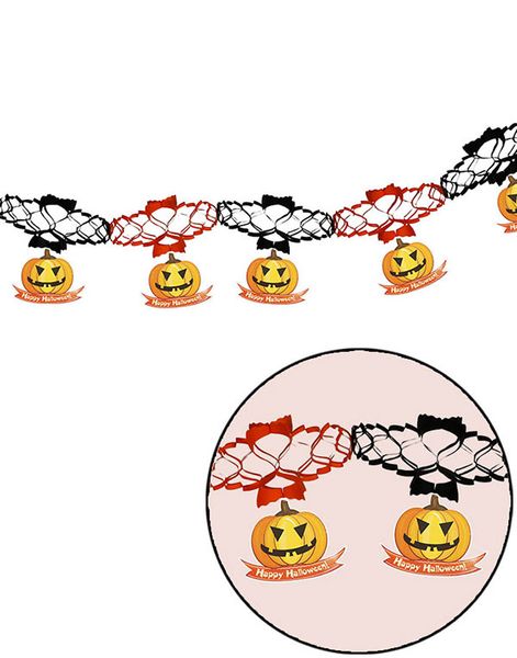 Happy Halloween Girland med Pumpa 2 meter